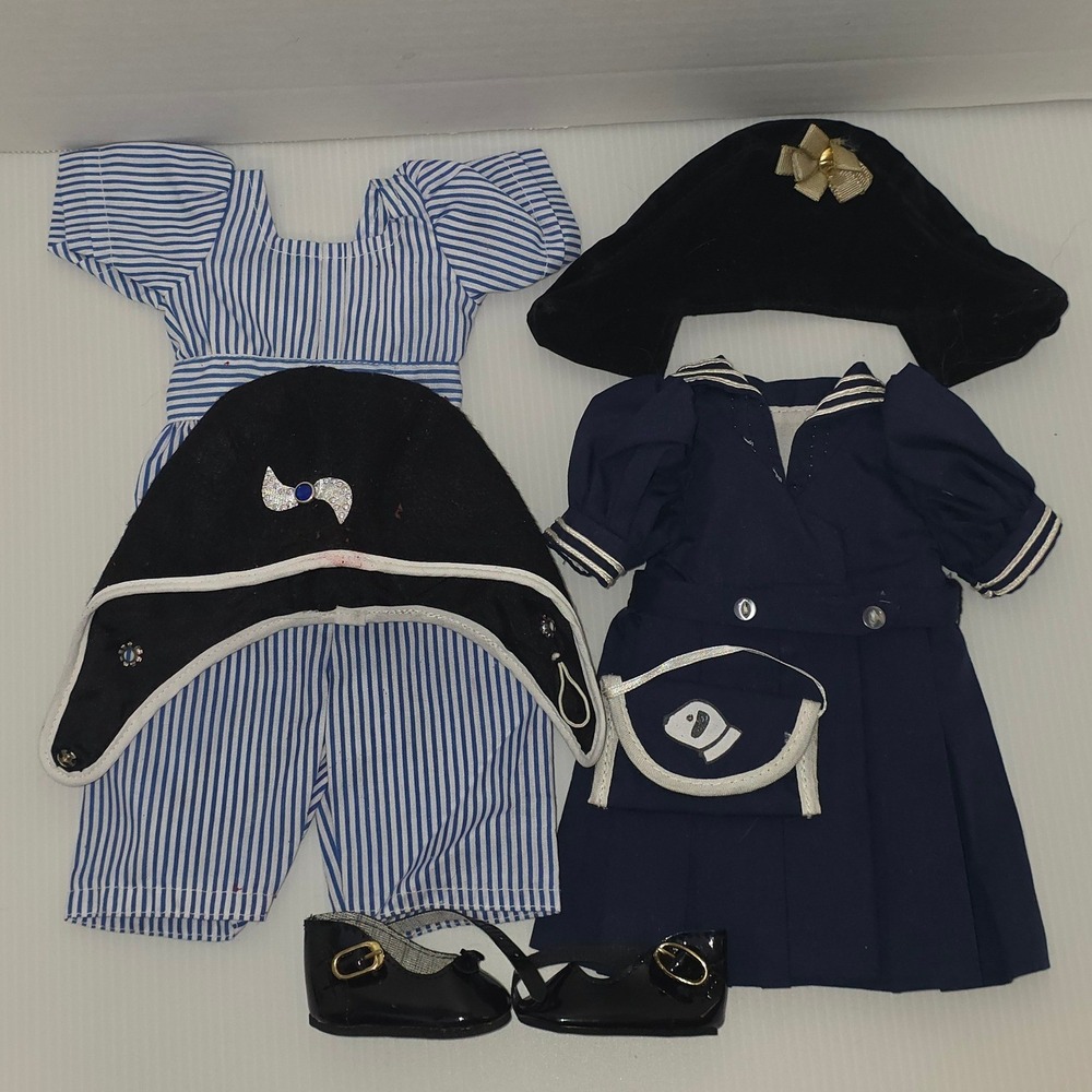 Shirley Temple Doll Clothes Set Blue Fair Danbury Mint Sailor Romper 2 Hats